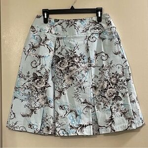 ST. JOHN COLLECTION by MARIE GRAY Floral Pleated Midi Skirt